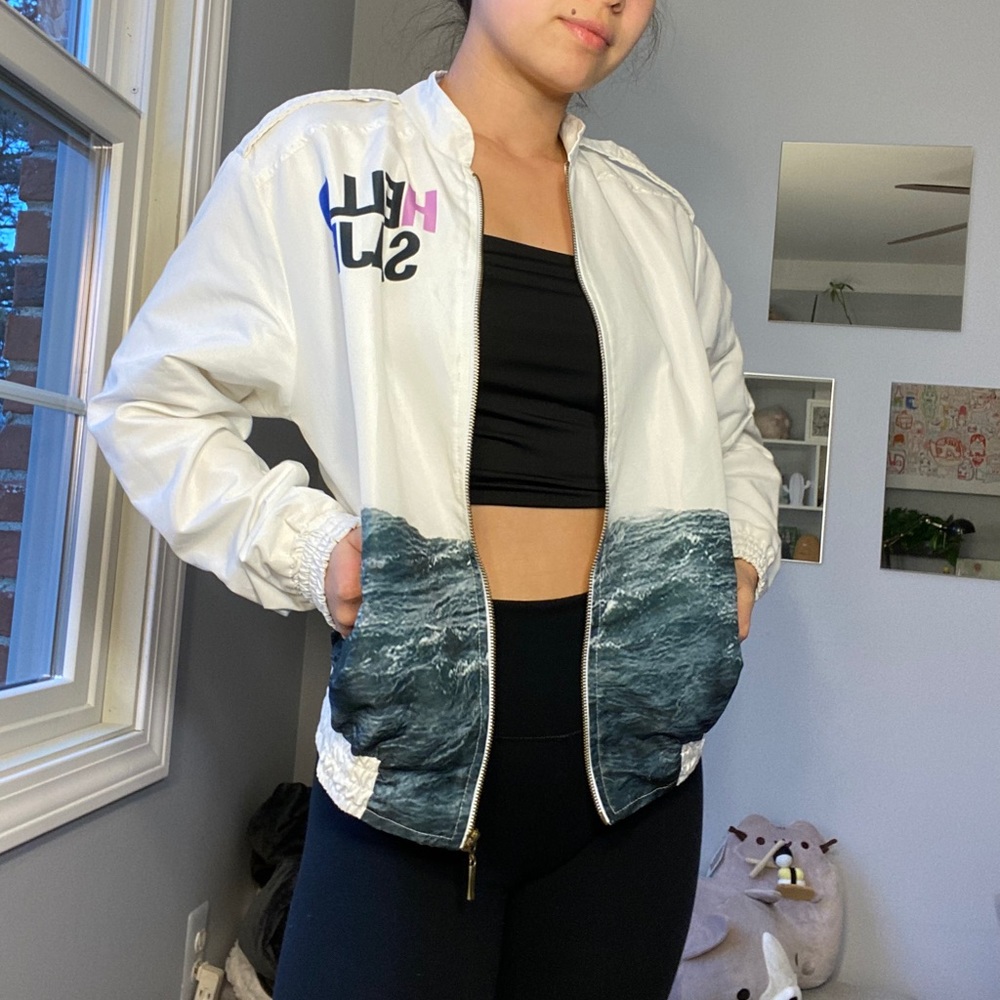 Printed Bomber Jacket, lightweight